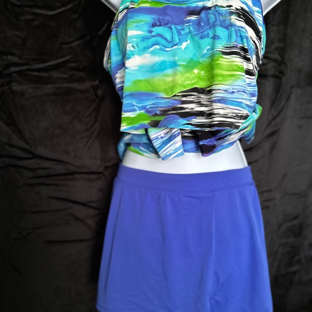 Caribbean Joe 2 piece swim suit, size 14 - Picture 4 of 5
